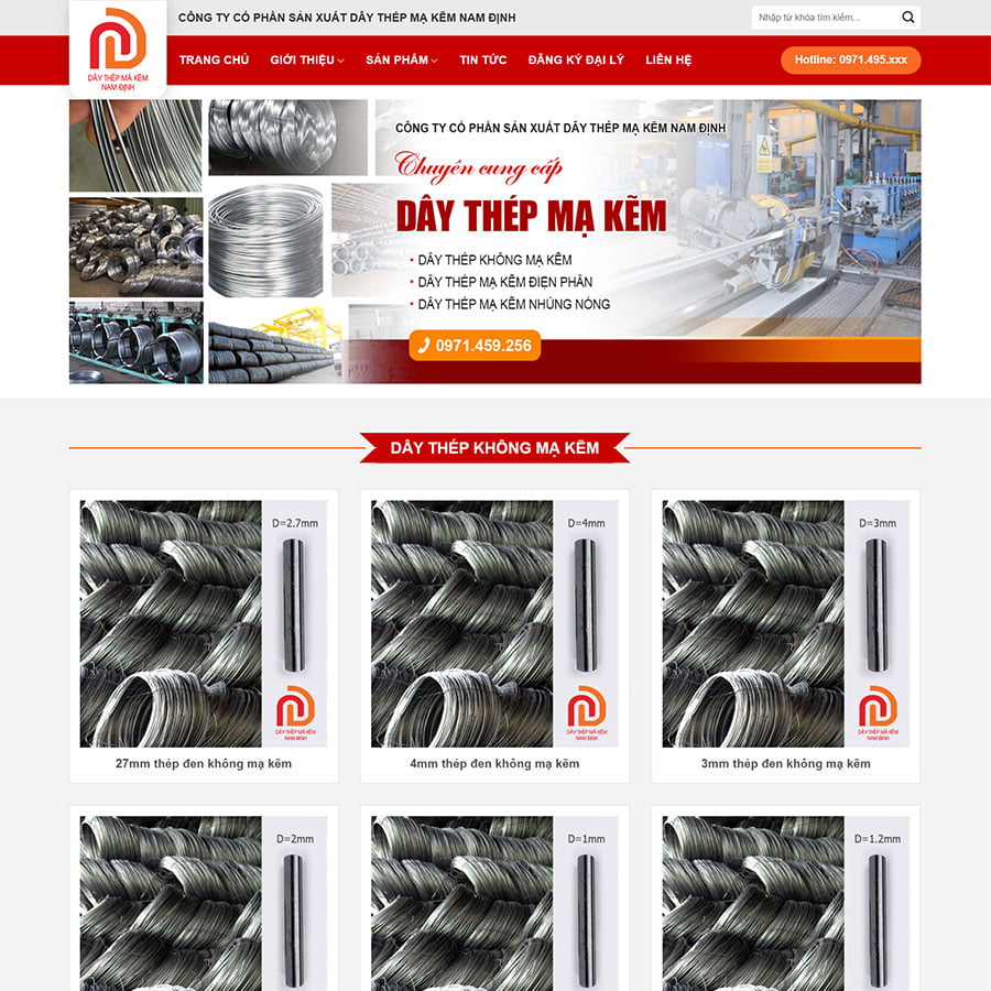 Dịch Vụ Thiết Kế Website Công Ty Thép