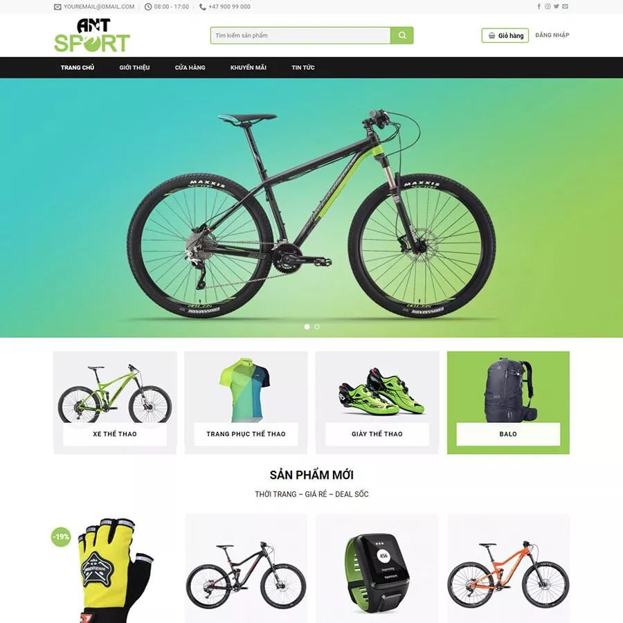 Xu Hướng Thiết Kế Website Bán Xe Đạp Nổi Bật