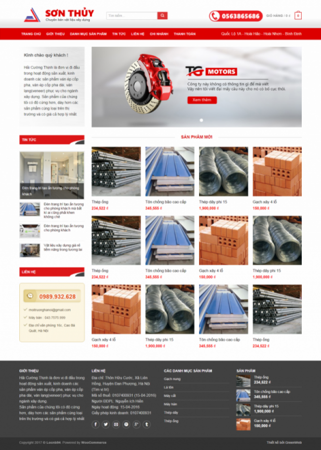 Xu Hướng Thiết Kế Website Vật Liệu Xây Dựng Nổi Bật