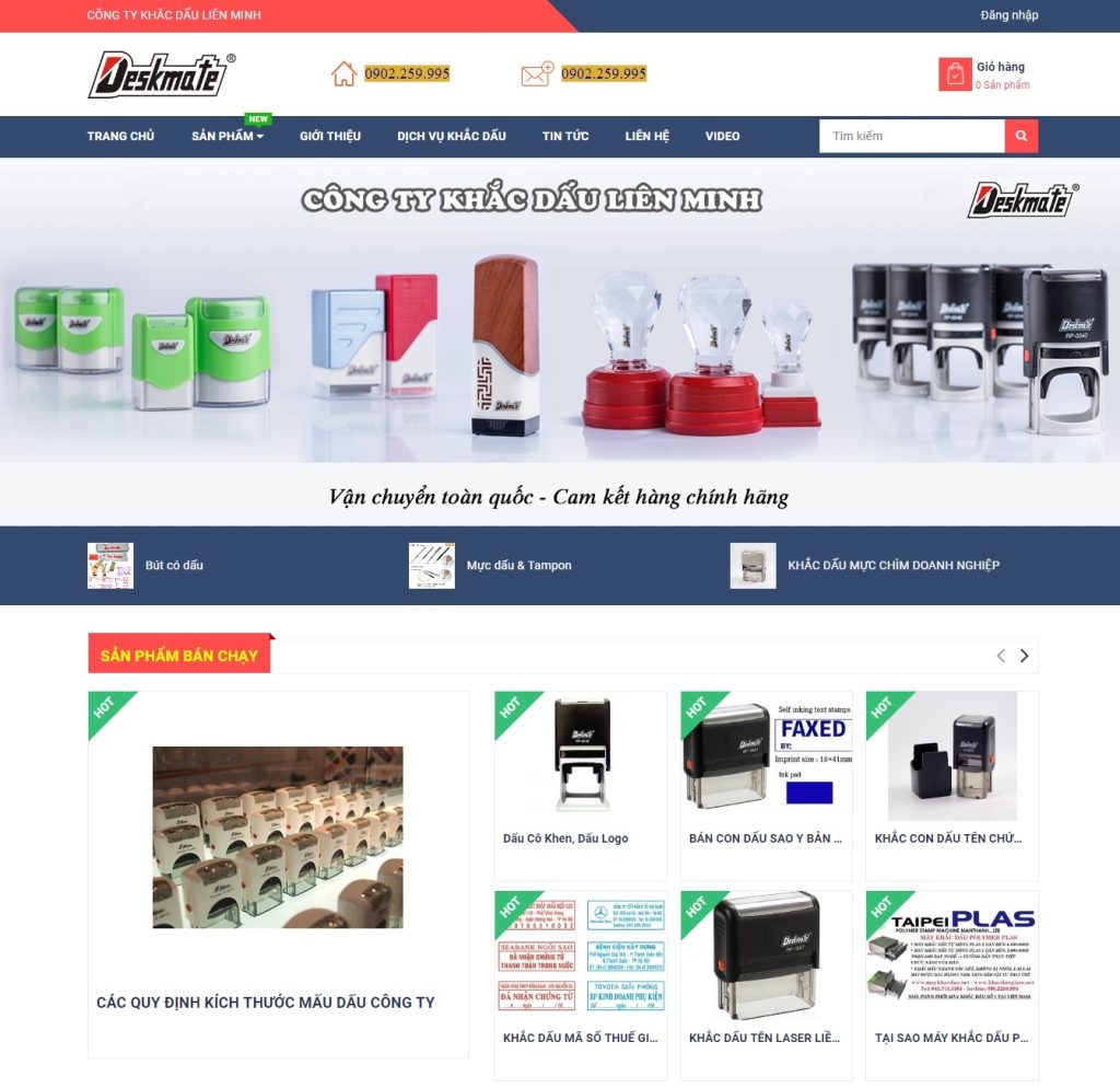 Dịch Vụ Thiết Kế Website Dịch Vụ Khắc Dấu