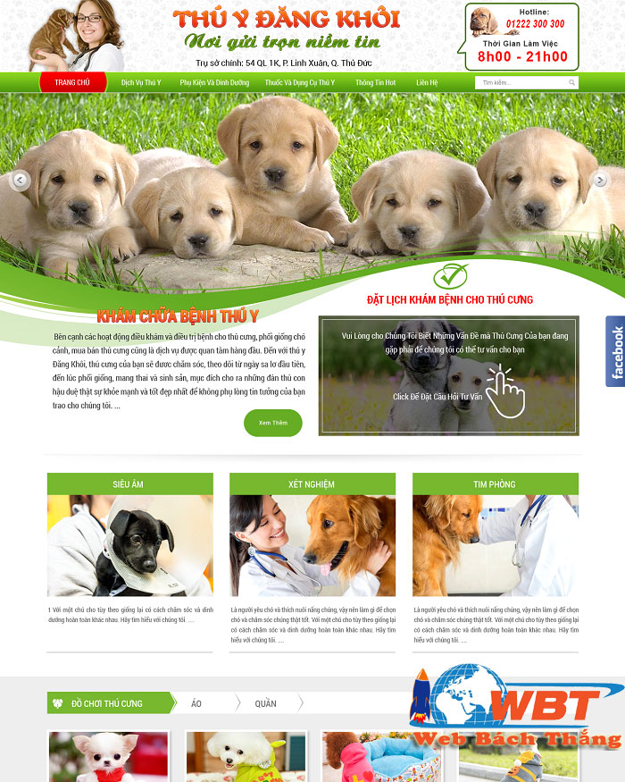 Dịch Vụ Thiết Kế Website Thú Y