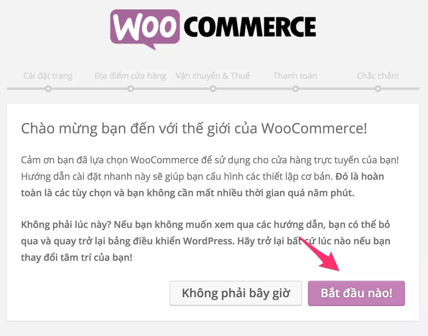 Bước 3: Cài đặt và thiết lập Plugin WooCommerce