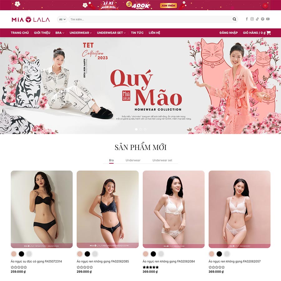 Dịch Vụ Thiết Kế Website Đồ Lót