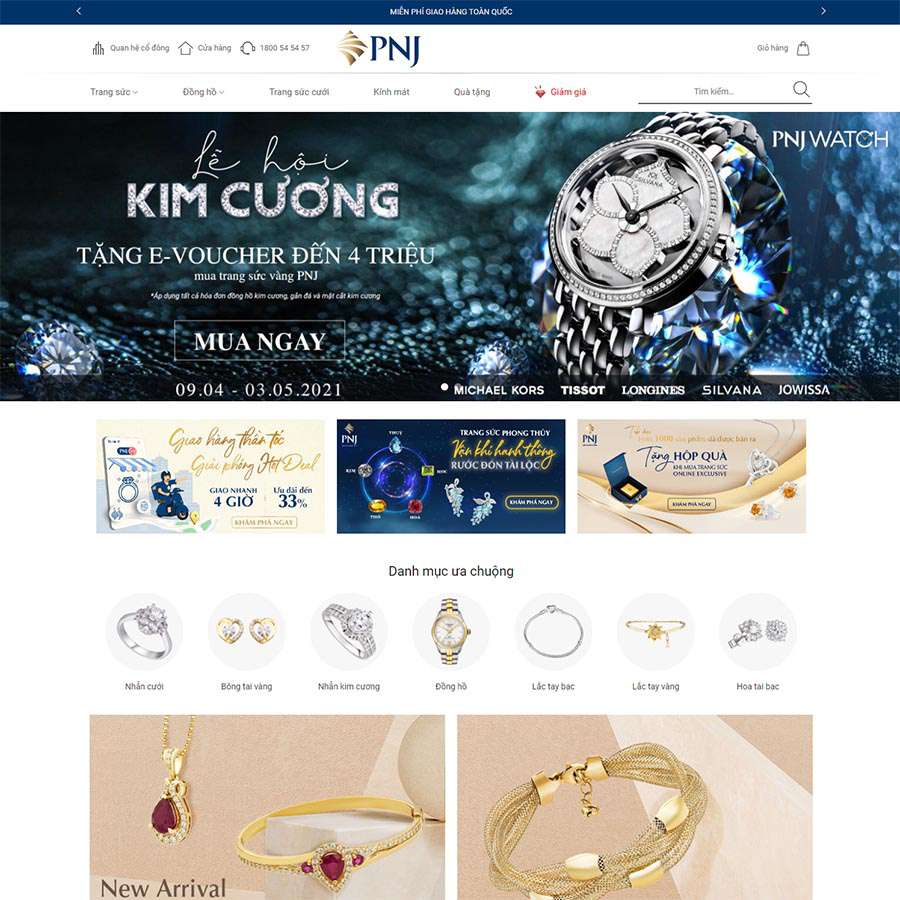Dịch Vụ Thiết Kế Website Trang Sức
