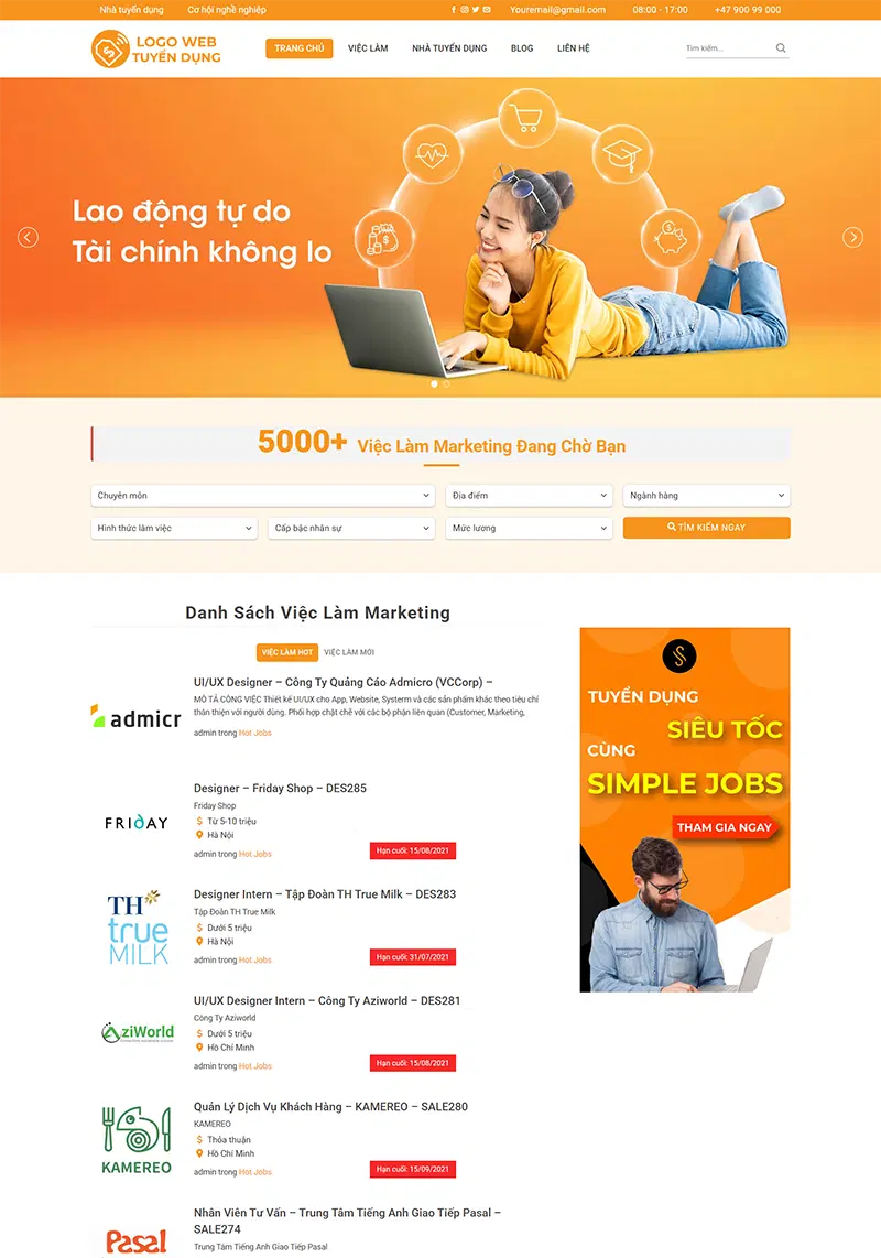 Cách Tạo Một Mẫu Landing Page Tuyển Dụng Ấn Tượng
