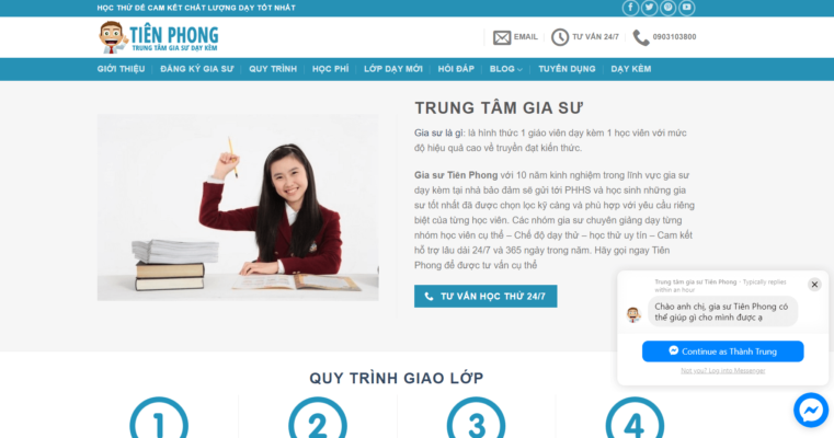 Các Loại Dịch Vụ Thiết Kế Website Trung Tâm Gia Sư