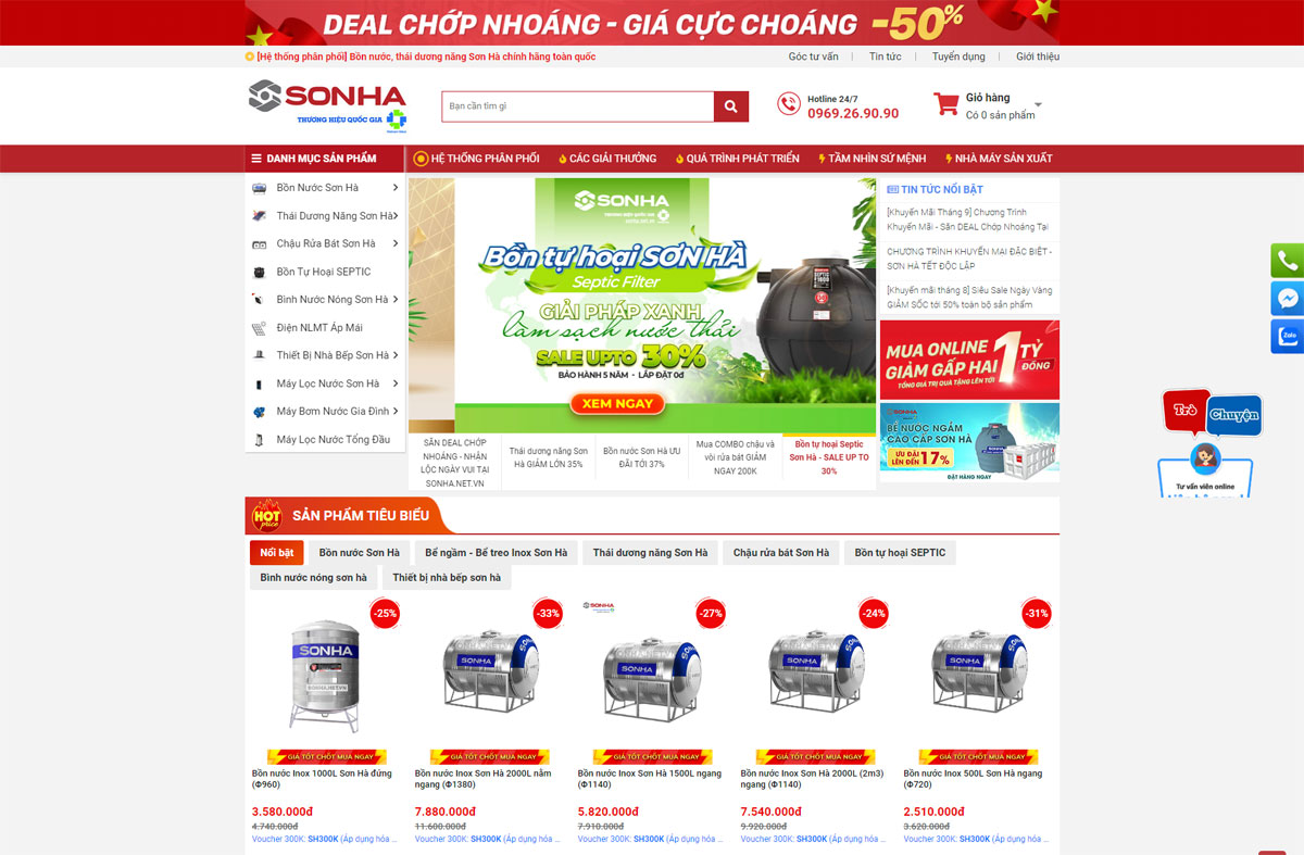 Tại sao nên thiết kế website Bán Bồn Nước tại PhucT Digital