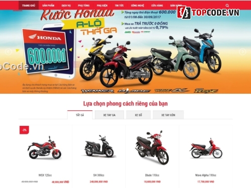 Chi Phí và Thời gian Thiết Kế Website Bán Xe Máy