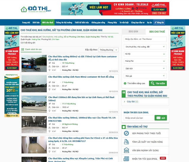 Dịch Vụ Thiết Kế Website Cho Thuê Kho Bãi
