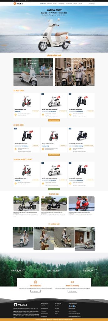 Dịch Vụ Thiết Kế Website Bán Xe Điện