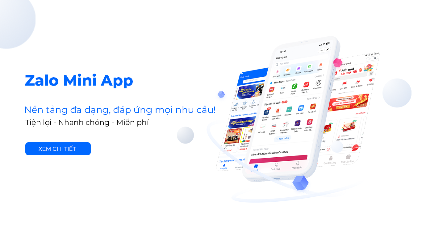 Zalo Mini App trong các ngành hàng (Ứng dụng Chuyển đổi số)