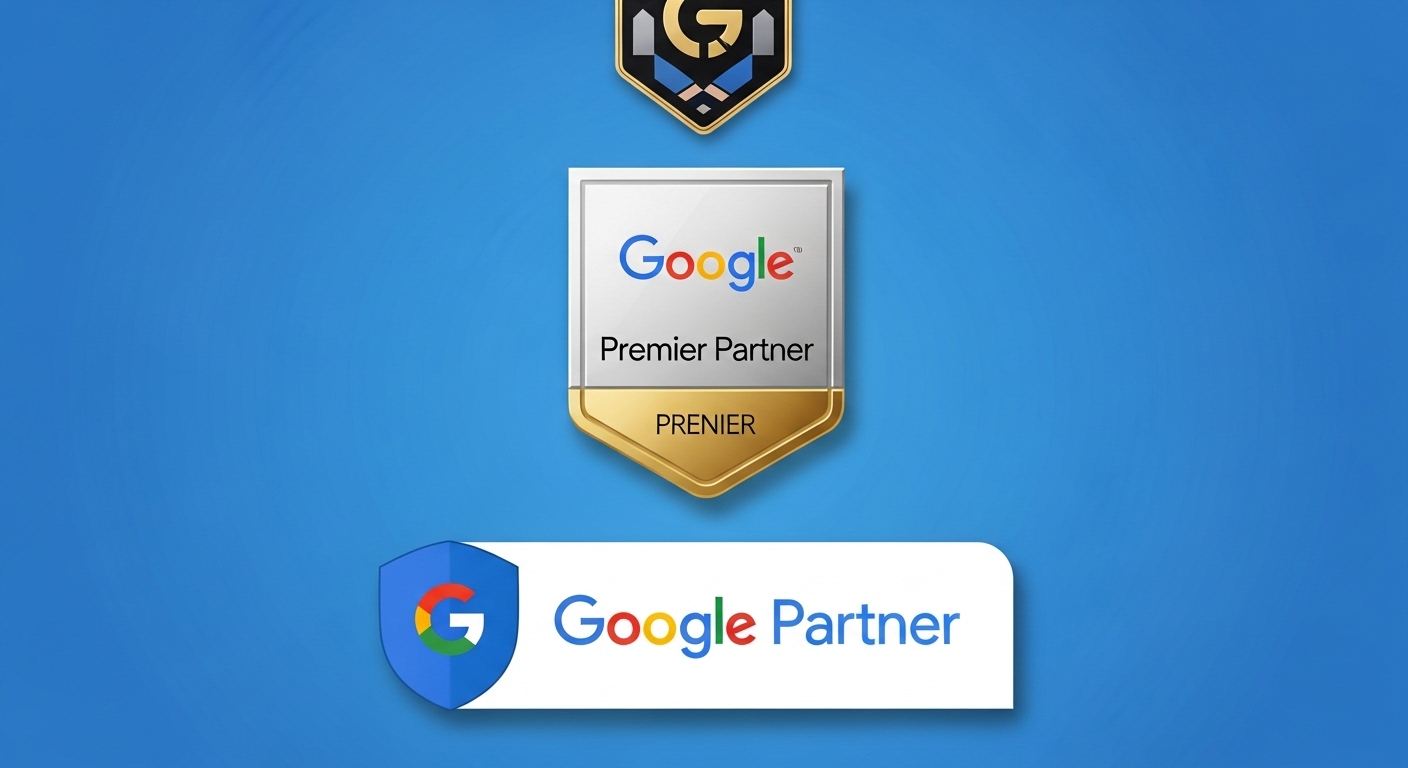 Ba cấp độ huy hiệu chương trình Google Partners: Member, Partner và Premier Partner