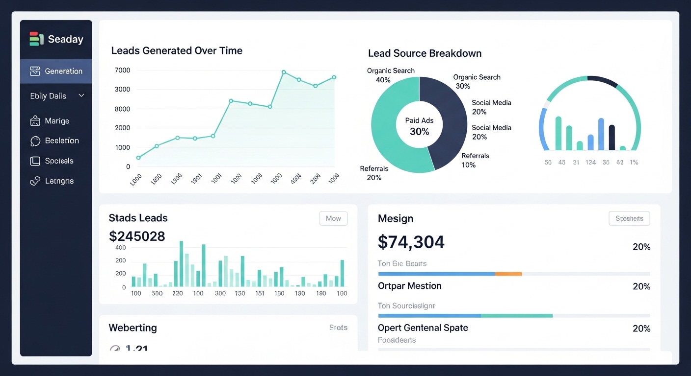 Dashboard phần mềm tự động hóa marketing hiển thị chỉ số hiệu quả chiến dịch