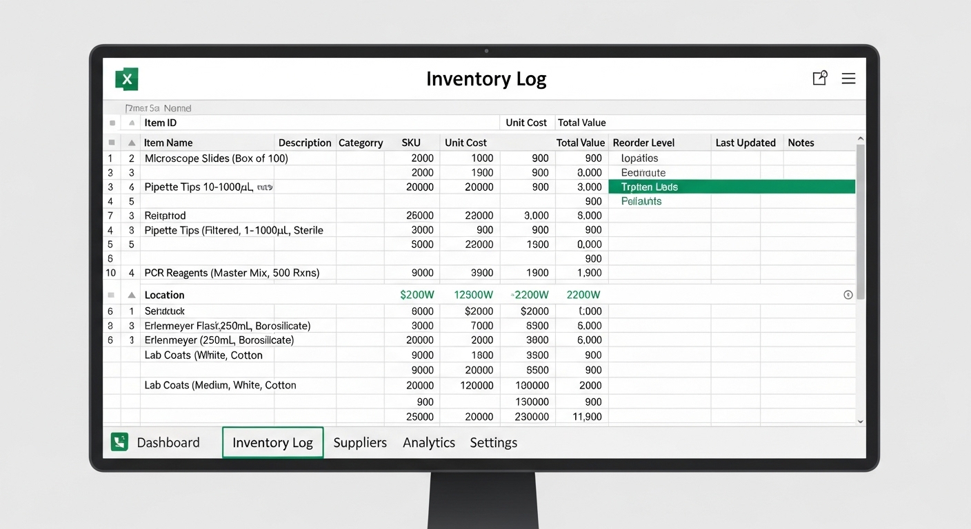 Giao diện file Excel quản lý kho chuyên nghiệp với 4 sheet liên kết cho doanh nghiệp digital marketing