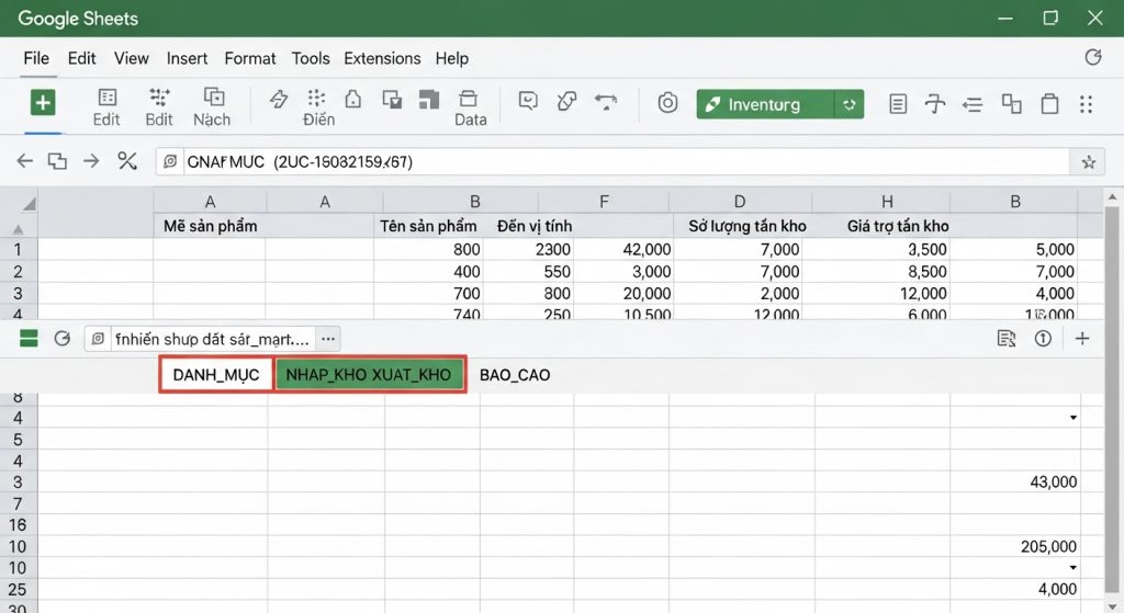 File xuất nhập tồn đơn giản