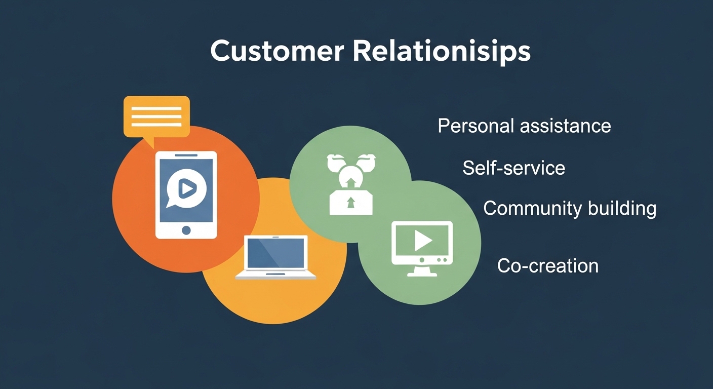 Mô hình Business Model Canvas với 9 ô thành tố được điền thông tin ví dụ trong hoạch định chiến lược digital marketing