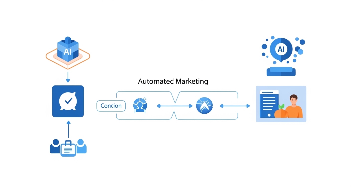 Sơ đồ quy trình tự động hóa digital marketing bằng công nghệ AI để tối ưu chi phí vận hành OPEX